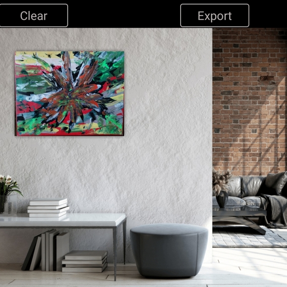Abstract painting on canvas